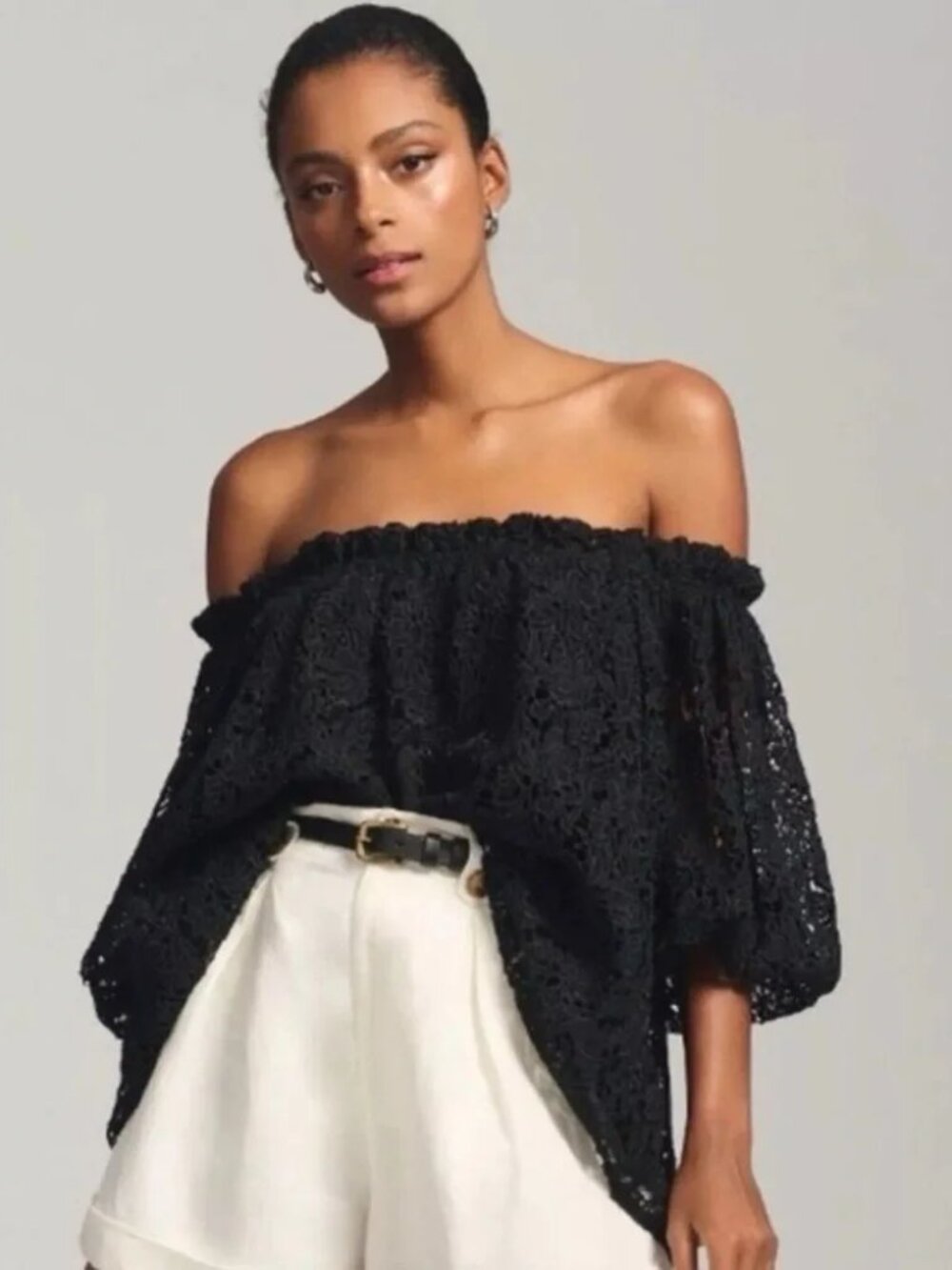Anthropologie Maeve Off The Shoulder Cutwork Top L